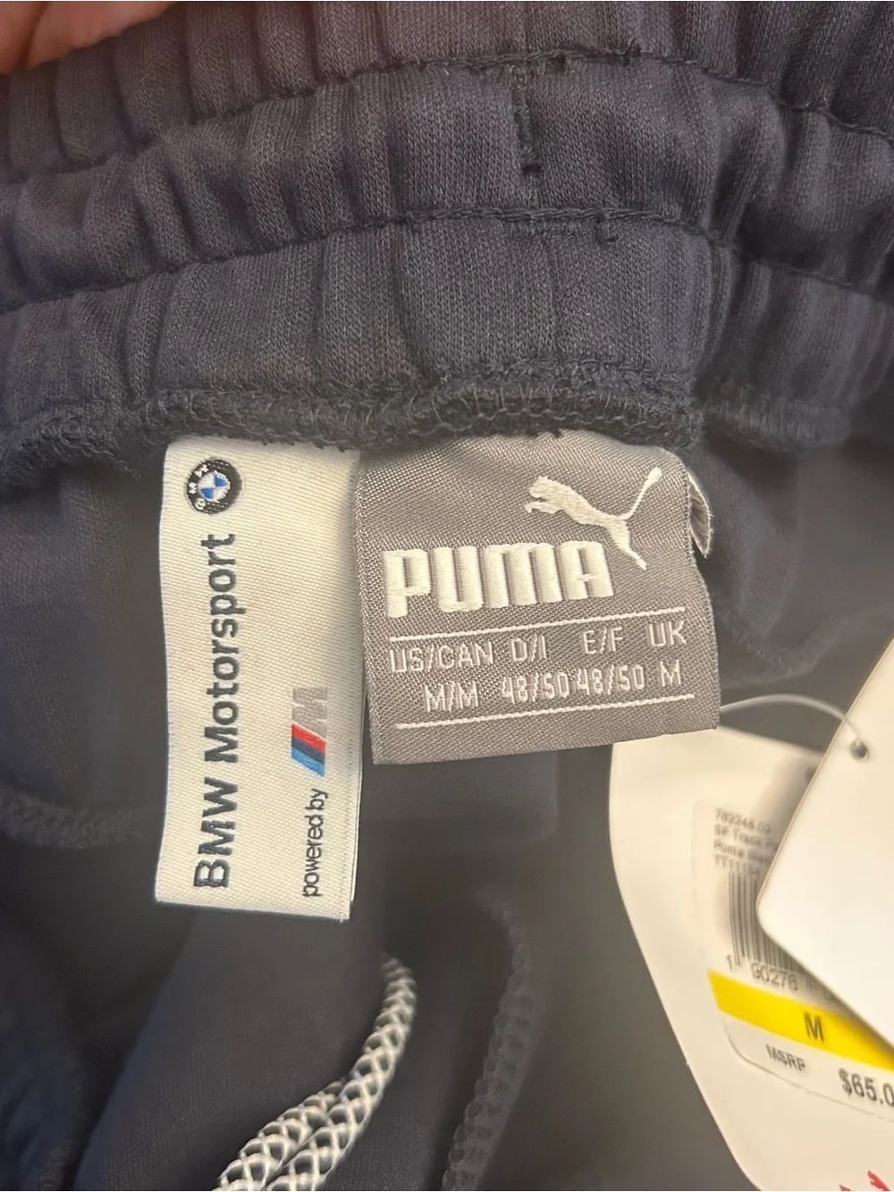BMW Puma men’s black track pants size Medium New